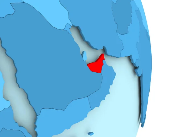 赤のアラブ首長国の地図 — ストック写真