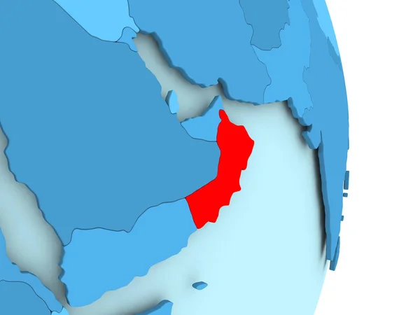 Mapę Oman w kolorze czerwonym — Zdjęcie stockowe