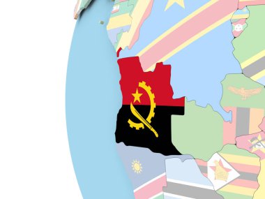 Angola bayrağı siyasi dünya üzerinde