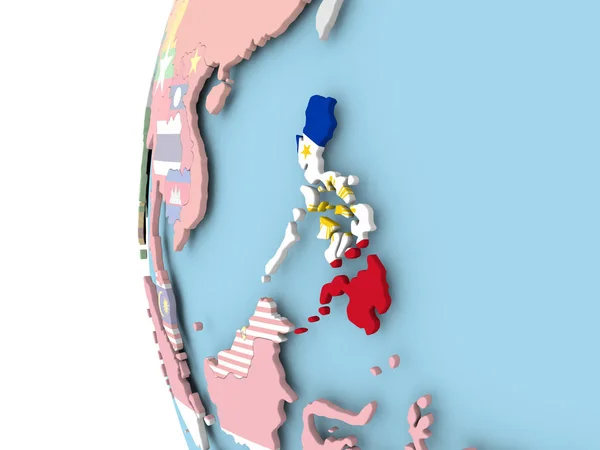 政治の世界にフィリピンの旗 — ストック写真