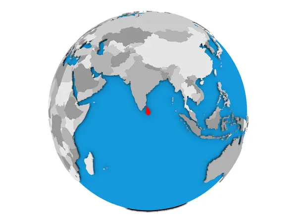 Sri Lanka isolato sul globo — Foto Stock