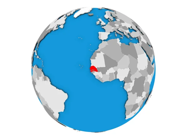 Senegal on globe isolated — Stock Photo, Image