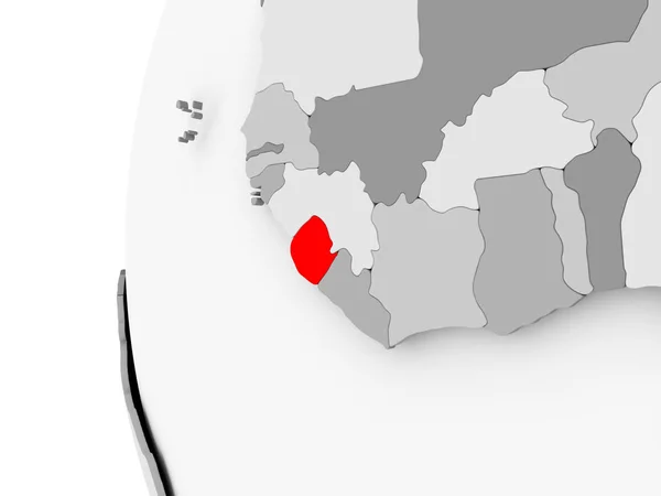 Sierra Leone gri dünya üzerinde — Stok fotoğraf