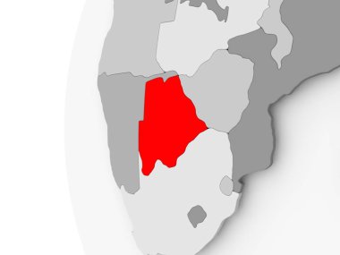 Botsvana gri dünya üzerinde