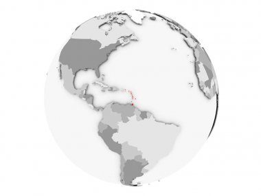 Caribbean gri Globe izole
