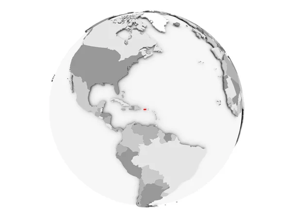 Puerto Rico a szürke globe elszigetelt — Stock Fotó