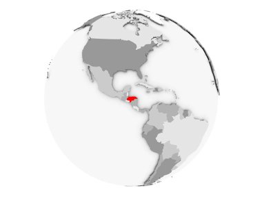 Honduras gri Globe izole