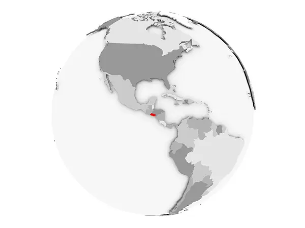 El Salvador em globo cinzento isolado — Fotografia de Stock