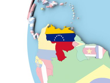 Venezuela bayrağı siyasi dünya üzerinde