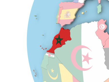 Fas bayrağı siyasi dünya üzerinde