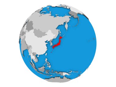 İzole küre üzerinde Japonya