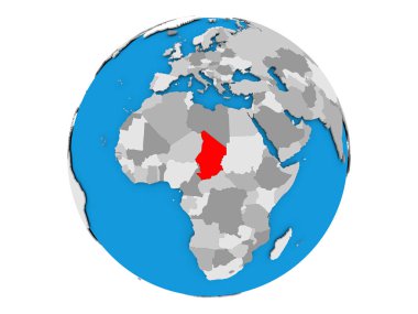 Chad izole küre üzerinde
