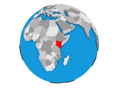 Kenya izole küre üzerinde