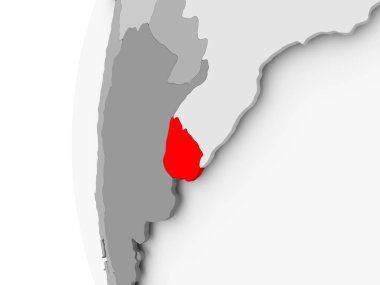 Uruguay gri dünya üzerinde