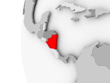 Nikaragua gri dünya üzerinde