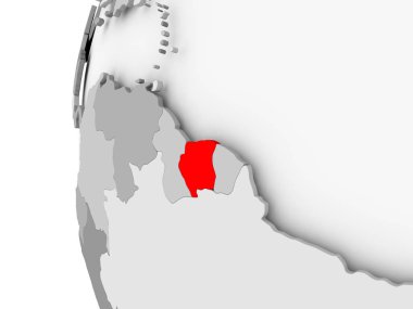 Surinam gri dünya üzerinde