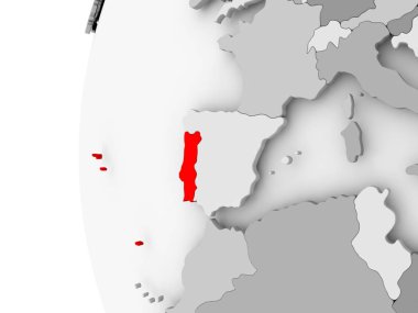Portekiz gri dünya üzerinde