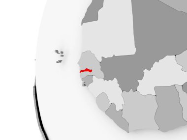 Gambiya gri dünya üzerinde