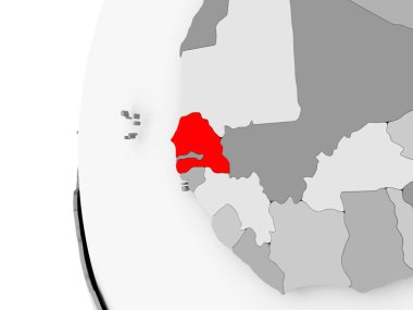 Senegal gri dünya üzerinde