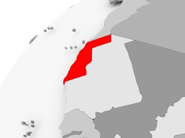 Batı Sahra gri siyasi dünya üzerinde