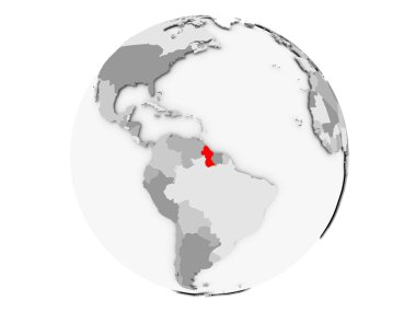 Guyana gri Globe izole