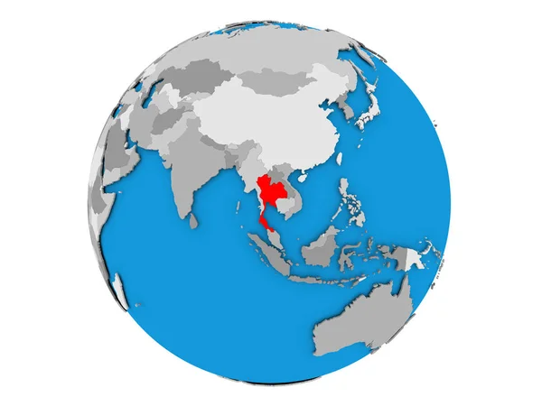 Thailand på globe isolerade — Stockfoto