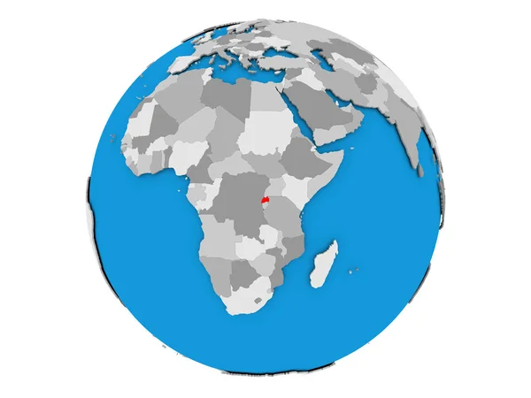 Ruanda en globo aislado —  Fotos de Stock