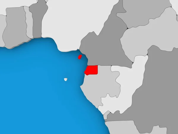 Mapa da Guiné Equatorial — Fotografia de Stock