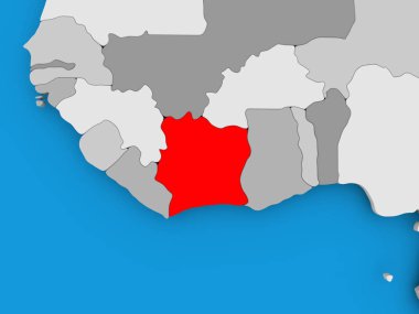 Fildişi Sahili Haritası