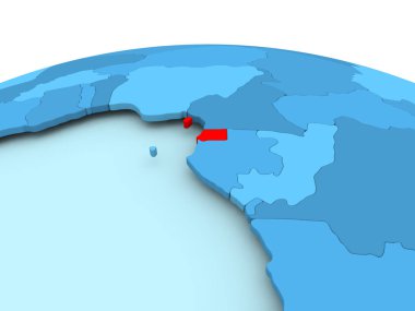 Ekvator Ginesi mavi siyasi dünya üzerinde