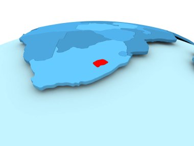 Lesotho mavi siyasi dünya üzerinde