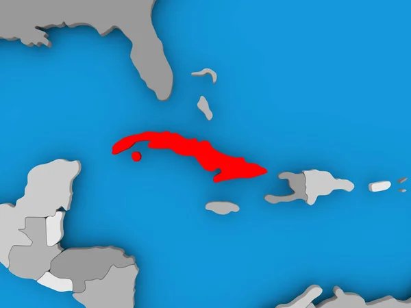 La mappa di Cuba — Foto Stock