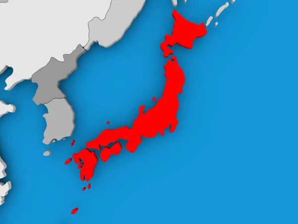 Karta över japan — Stockfoto