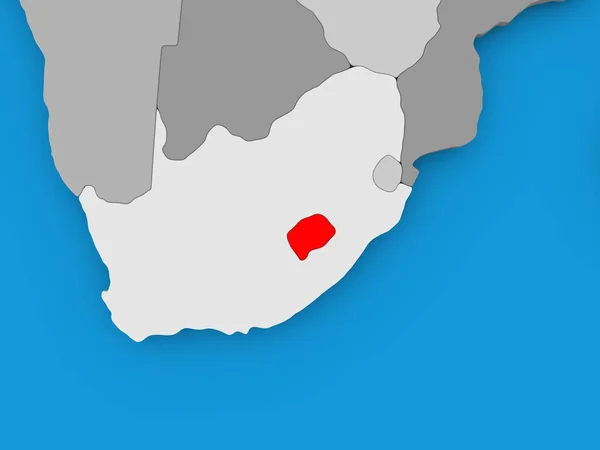 Χάρτης του Λεσότο — Φωτογραφία Αρχείου