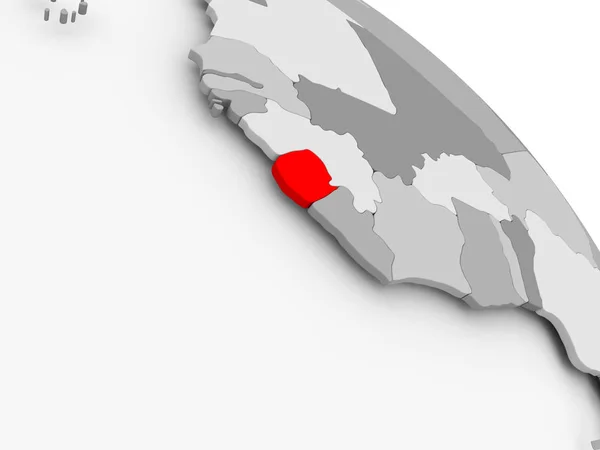 塞拉利昂地图 — 图库照片