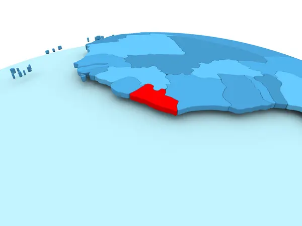 利比里亚问题政治的蓝色地球 — 图库照片