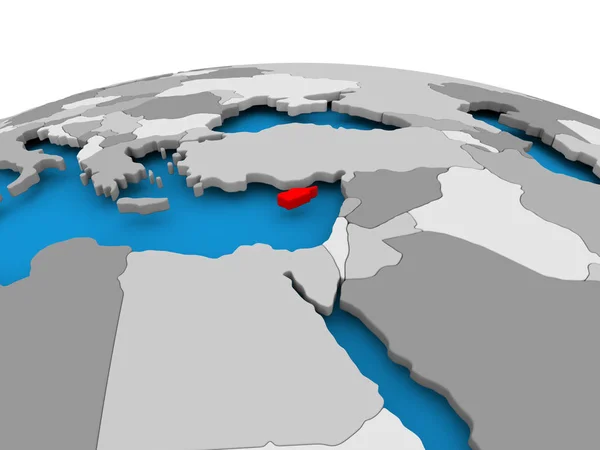 Chypre sur le globe politique — Photo