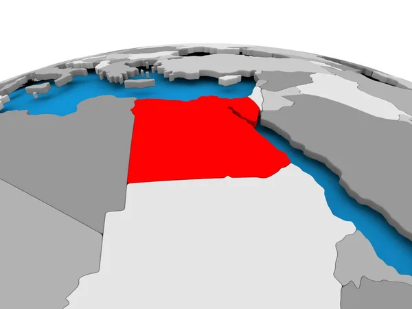 Egypt on political globe — Stock Photo, Image