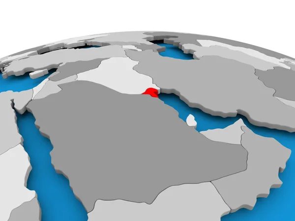 Kuwait em globo político — Fotografia de Stock