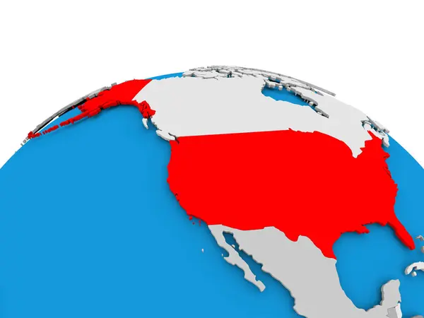 USA on political globe — Stock Photo, Image