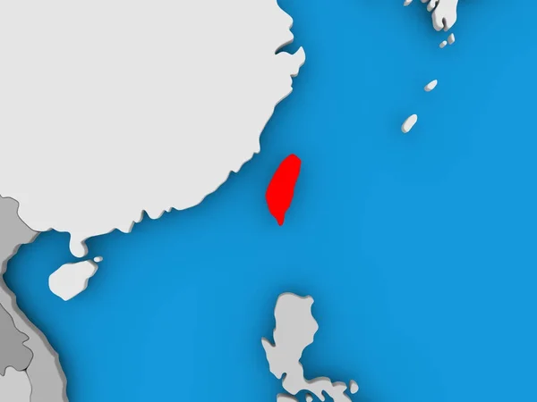 Карта Тайваню — стокове фото
