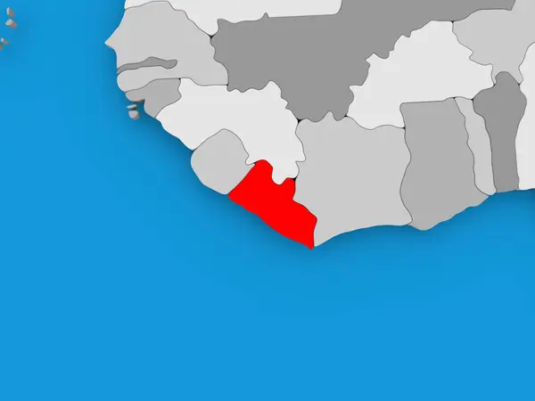 O mapa de Libéria — Fotografia de Stock