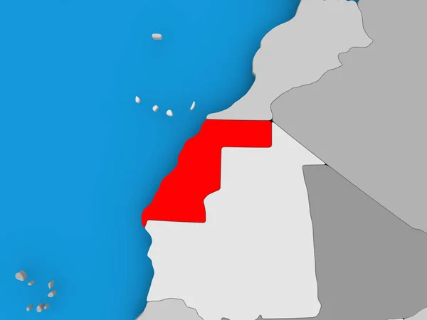 Nyugat-Szahara térképe — Stock Fotó