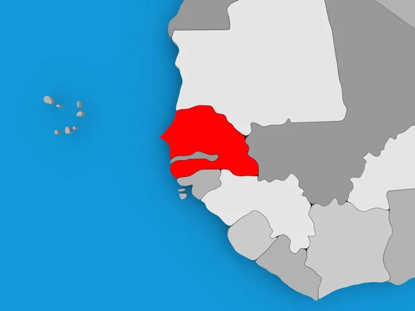 La mappa di Senegal — Foto Stock