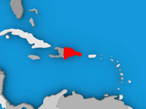 Dominik Cumhuriyeti Haritası — Stok fotoğraf