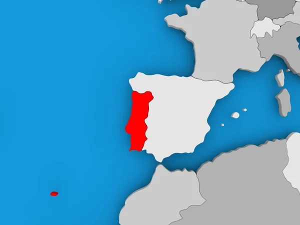 Landkarte von Portugal — Stockfoto