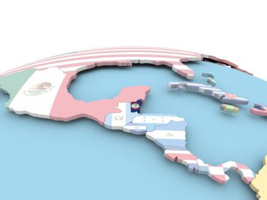 Parlak küre Belize bayrağı