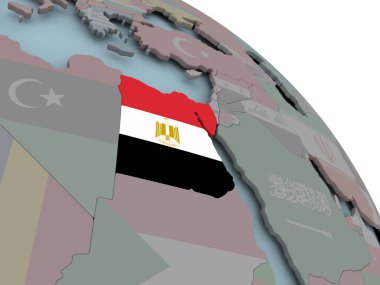 harita Mısır bayrağı