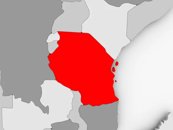 Χάρτης της Τανζανίας — Φωτογραφία Αρχείου