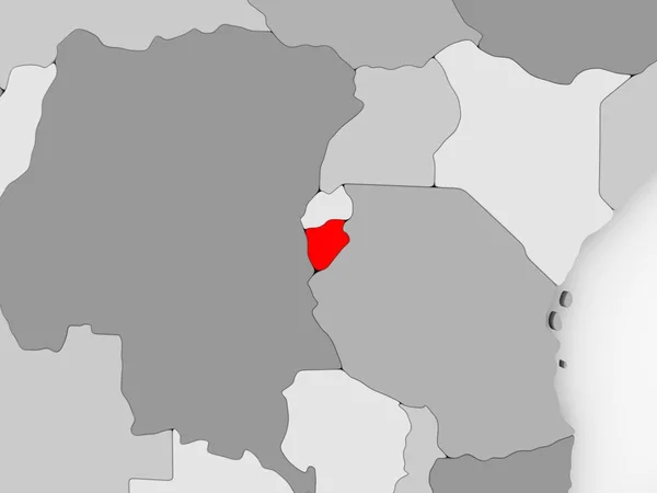 O mapa de Burundi — Fotografia de Stock